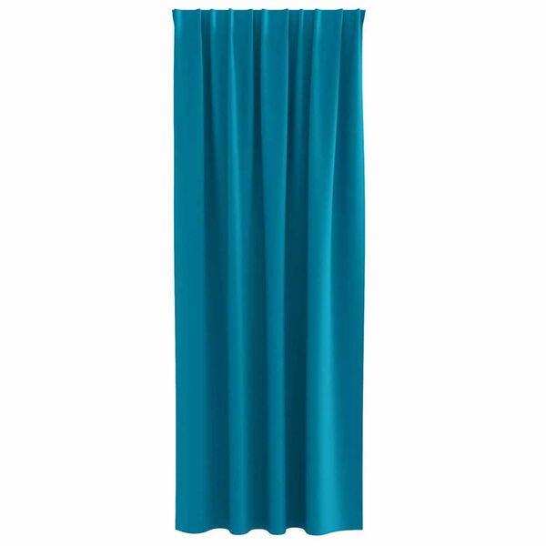 vidaXL Perdele Opaque cu Inel 2 pcs Turcoaz 260 x 140 cm Poliester