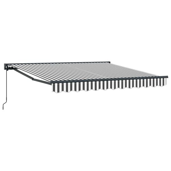 vidaXL Cortina Retractabilă Manual Antracit și Alb 300 x 250 cm