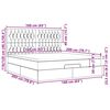 vidaXL Cadru de pat otoman cu saltea crem 160x200cm stofa