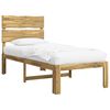 vidaXL Cadru de pat single cu tablie ROSTOCK Alb 75 x 190 cm