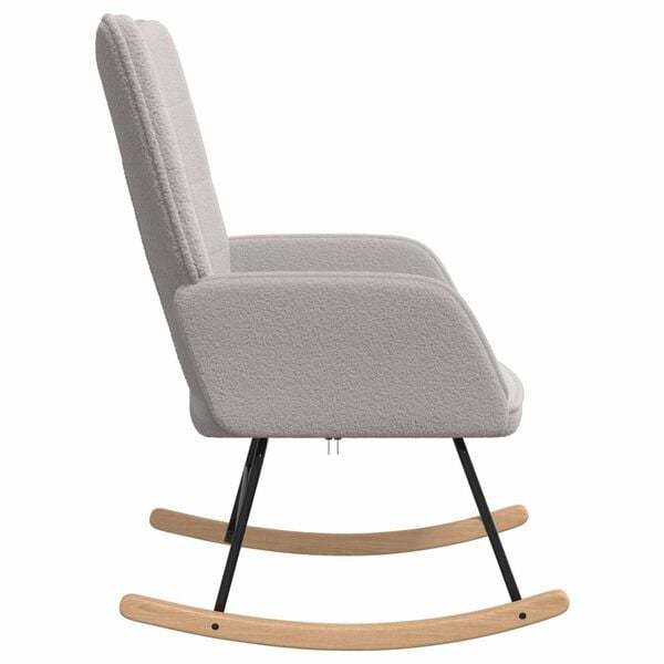 vidaXL Scaun balansoar Gri deschis Țesătura Sherpa