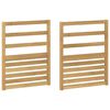 vidaXL Modul cotiere 2 pcs Alb 59 x 4 x 73 cm Lemn Solid de Acacia