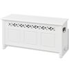 vidaXL Bancă de depozitare stil baroc, MDF, Alb