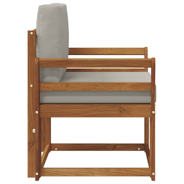 vidaXL Canapea de exterior Lemn de acacia solid și poliester