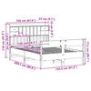 vidaXL Pat cu bibliotecă fără saltea, 150x200 cm, lemn masiv de pin