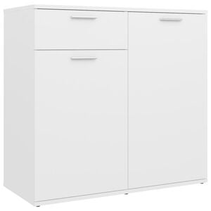 vidaXL Servantă, alb, 80x36x75 cm, lemn prelucrat