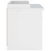 vidaXL Bancă pentru hol „SANDNES” albă 87x40x50 cm, lemn masiv de pin