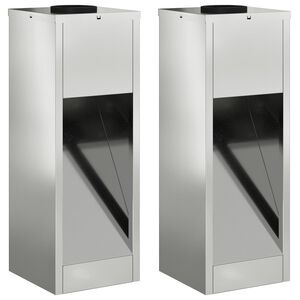 vidaXL Lampa de parcurs LED solar 2 pcs Galvanizat Galvanizat