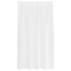 vidaXL Cortină din Voile cu perdele 2 pcs Alb 140 x 140 cm Poliester