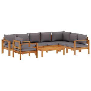 vidaXL Set de canapele grădină cu perne, 6 piese, lemn masiv acacia