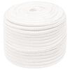 vidaXL Fr&acirc;nghie utilitară multifuncțională 14 mm 100 m Alb PP