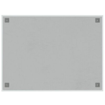 vidaXL Placă magnetică de perete, alb, 80x60 cm  sticlă securizată