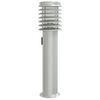 vidaXL Lampă exterioară de podea cu priză, argintiu, 60 cm, oțel inox