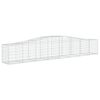 vidaXL Coșuri gabion arcuite 9 buc, 400x50x60/80 cm, fier galvanizat