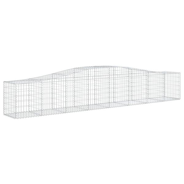 vidaXL Coșuri gabion arcuite 9 buc, 400x50x60/80 cm, fier galvanizat