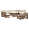 vidaXL Set de canapele pentru grădină 13 pcs Bej poliratan