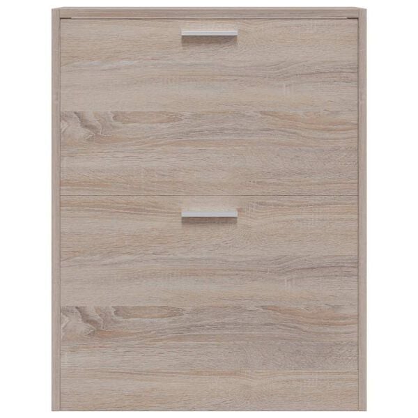 vidaXL Pantofar cu 2 compartimente, lemn, aspect de stejar