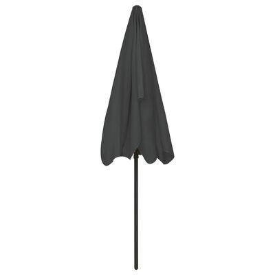 vidaXL Umbrelă de plajă, antracit, 200x125 cm
