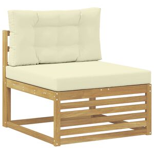 vidaXL Canapea Medie pentru Exterior Lemn Solid de Acacia Alb