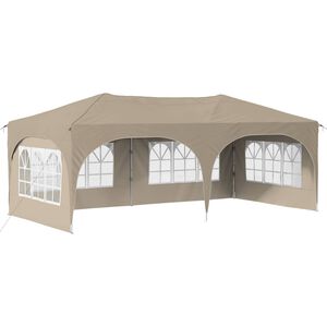 vidaXL Cort de Petrecere Pop-up Crem 575 x 288 x 245 cm