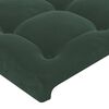 vidaXL Pat box spring cu saltea, verde &icirc;nchis, 140x190 cm, catifea