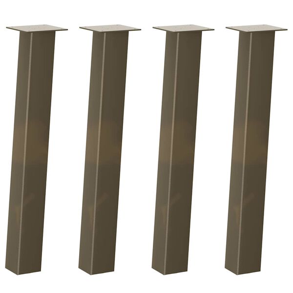vidaXL Picioare masă consolă, 4 buc., oțel natural, 72 cm
