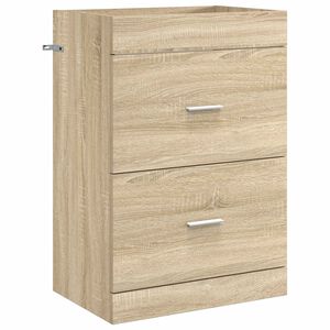 vidaXL Dulap sub chiuvetă pentru baie Stejar Sonoma 56 x 37,5 x 81 cm