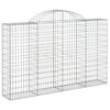 vidaXL Coș gabion arcuit 200x30x120/140 cm fier galvanizat