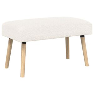 vidaXL bancă Simplu Crem 80 x 40 x 46 cm Boucl&eacute;