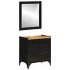 vidaXL Set mobilier de baie, 2 piese, fier și lemn masiv de mango