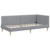 vidaXL Cadru de pat colțar cu headboard Gri deschis 80 cm x 200 cm