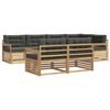 vidaXL Set de canapele de exterior 7 buc. Alb și antracit Poliester