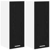 vidaXL Dulap suspendat 2 pcs Stejar negru și Alb 30 x 31 x 80 cm