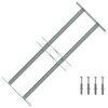 Grilaj de siguranță pentru ferestre cu 2 bare transversale 500-650 mm