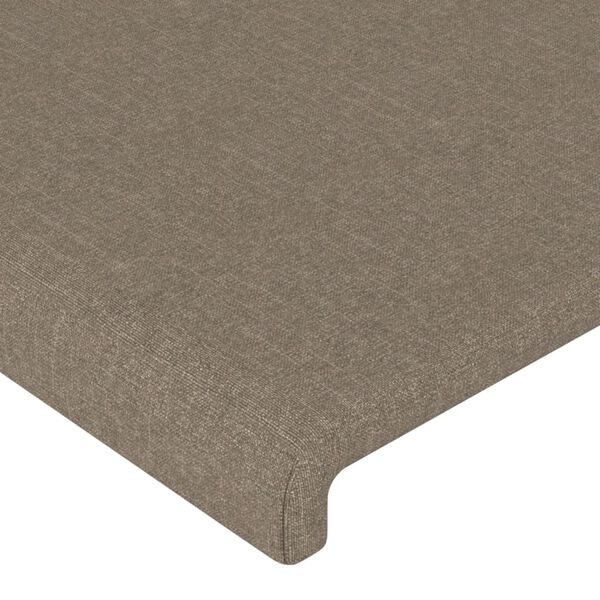 vidaXL Tăblii de pat, gri taupe, 200x5x78/88 cm, textil