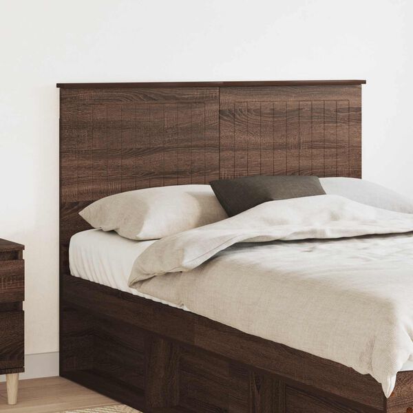 vidaXL Tăblie cap cu headboard Stejar &icirc;nchis 120 cm Lemn compozit