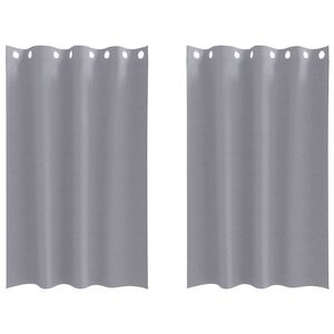 vidaXL Perdele Opaque cu Inel 2 buc. Gri deschis 175 x 140 cm