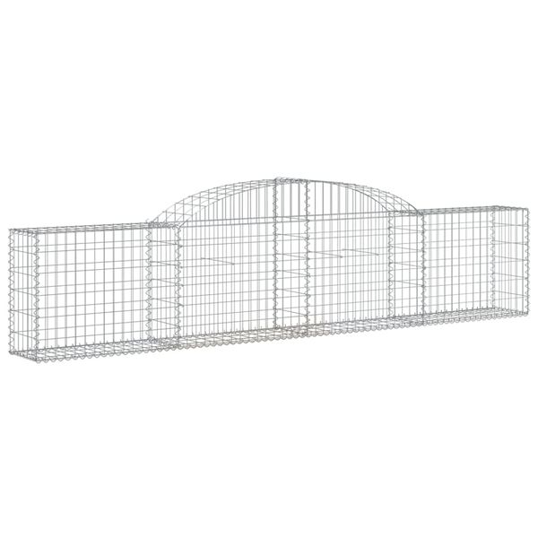 vidaXL Coșuri gabion arcuite, 11 buc., 300x50x60/80cm, fier galvanizat