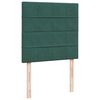 vidaXL Pat box spring cu saltea, verde &icirc;nchis, 100x200 cm, catifea