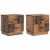 vidaXL Dulap de noapte cu sertar 2 pcs Lemn vechi 43 x 34,5 x 44,5 cm
