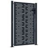 vidaXL Poartă de grădină antracit 100x150 cm oțel, design pătrat