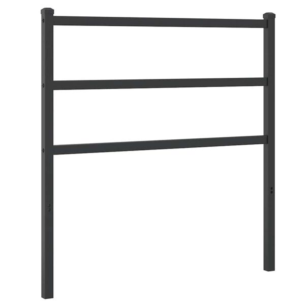 vidaXL Tăblie de pat de schimb metalică, negru, 90 cm