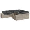 vidaXL Set canapele de grădină cu perne, 11 piese, gri, poliratan