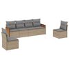 vidaXL Set canapele de grădină cu perne, 6 piese, bej, poliratan