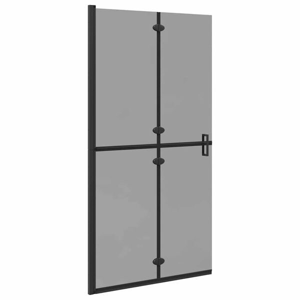 vidaXL Perete de duș Walk-in Negru și transparent închis 100 x 190 cm