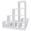 vidaXL Bibliotecă tip scară/Raft de expunere, alb, 142 cm