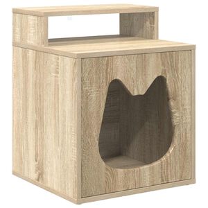 vidaXL Casa pentru pisici Sonoma 42,5 x 40 x 53,5 cm Lemn compozit
