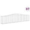 vidaXL Coșuri gabion arcuite 7 buc, 400x50x80/100 cm, fier galvanizat
