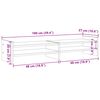 vidaXL Suport monitor, alb, 100x27x20 cm, lemn prelucrat