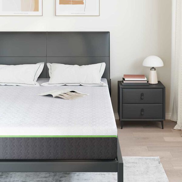 vidaXL Saltea Alb și gri 140 x 200 cm Material Jacquard